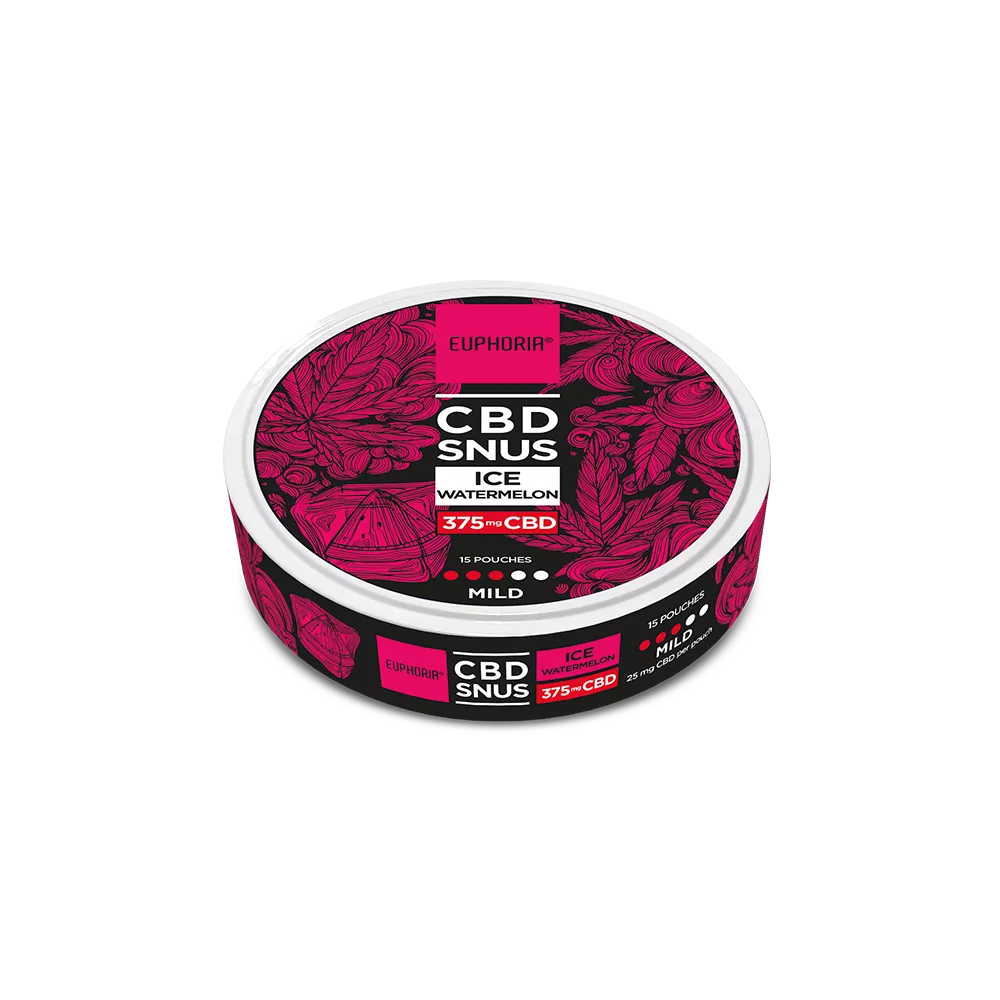 Euphoria CBD SNUS Ice Watermelon 375 mg (15 x 25 mg)