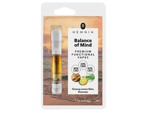 Hemnia Kartusche Balance of Mind - 40 % CBD, 40 % CBG, 20 % CBN, Ginseng, Zitronenmelisse, Rosmarin, 1 ml