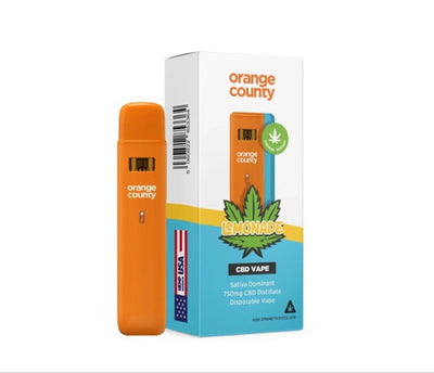 Orange County CBD Einweg-Vape-Pen Lemonade, 750 mg CBD, 1 ml
