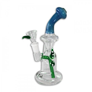 Black Leaf Glasbubbler grün/blau