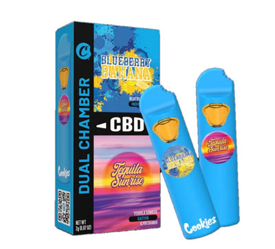 Doppelkammer-CBD-Heidelbeer-Banane & Tequila Sunrise-KEKSE