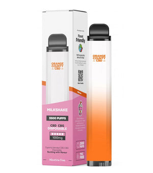 Orange County CBD 10ml Disposable Vape Milkshake 600mg CBD + 400mg CBG – 3500 Puffs