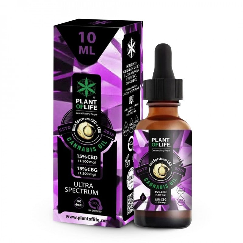 PLANT OF Life CBD ÖL 15% UND CBG 15% 10ML ULTRA SPEKTRUM