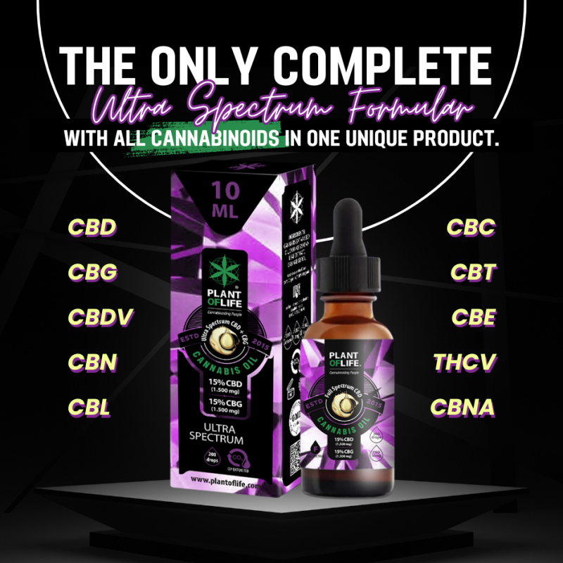 PLANT OF Life CBD ÖL 15% UND CBG 15% 10ML ULTRA SPEKTRUM