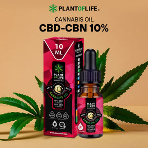 PLANT OF Life CBN- und CBD-Öl mit 10 % 10ML Vollspektrum (Rückseite)