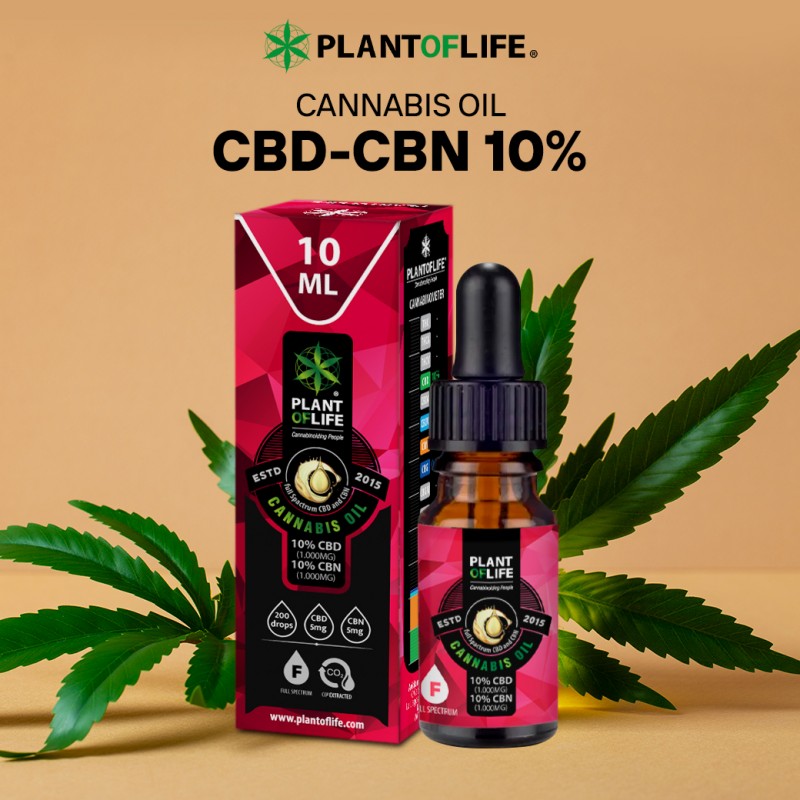 PLANT OF Life CBN- und CBD-Öl mit 10 % 10ML Vollspektrum