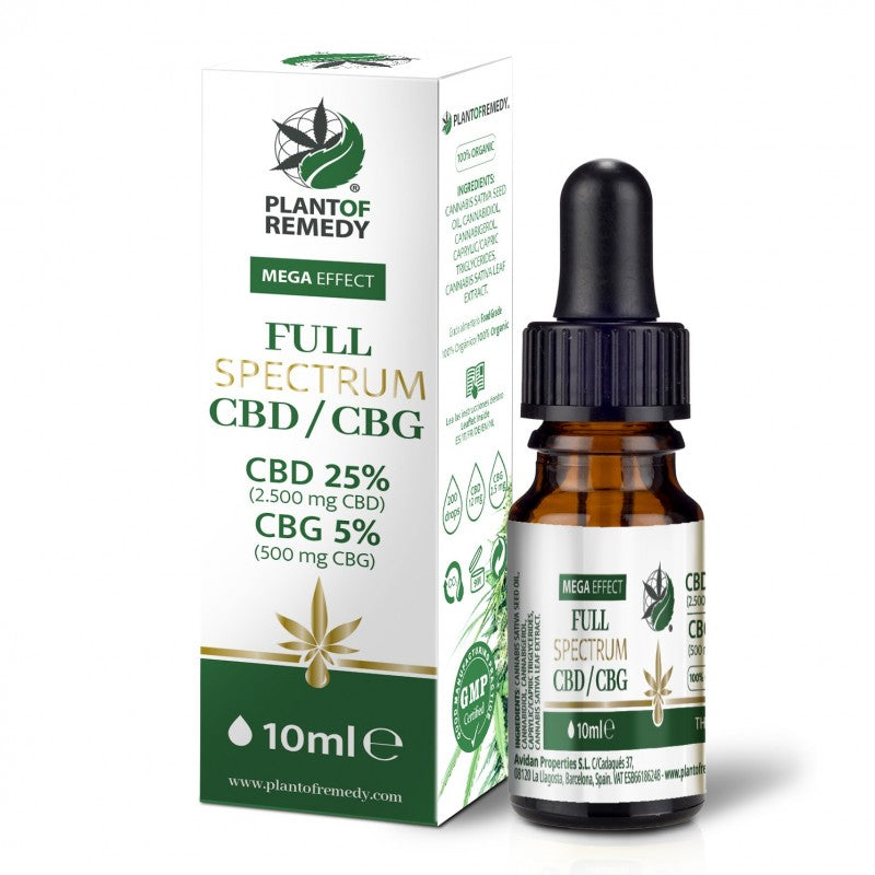 Plant of Remedy HANFÖL SATIVA FULL SPECTRUM 25% CBD 5% CBG 10ML