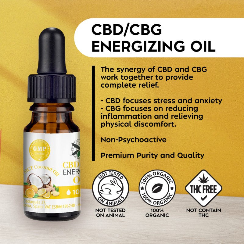 Plant of Remedy KOKOSNUSSÖL 15 % CBD 15 % CBG ENERGIZING 10ML
