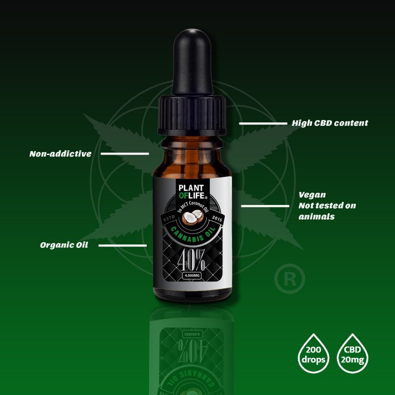 Plant Of Life KOKOSÖL MIT CBD 40% 10 ML