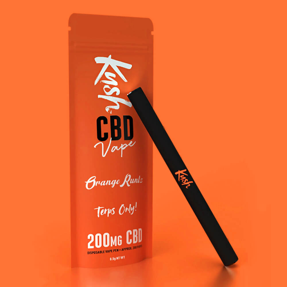 Kush CBD Vape Orange Runtz 200mg CBD Disposable Pen