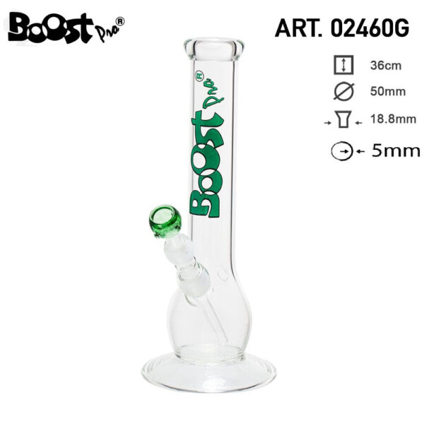 Boost Pro Bouncer Glass Bong -H:36cm- Ø:50mm- WT:5mm