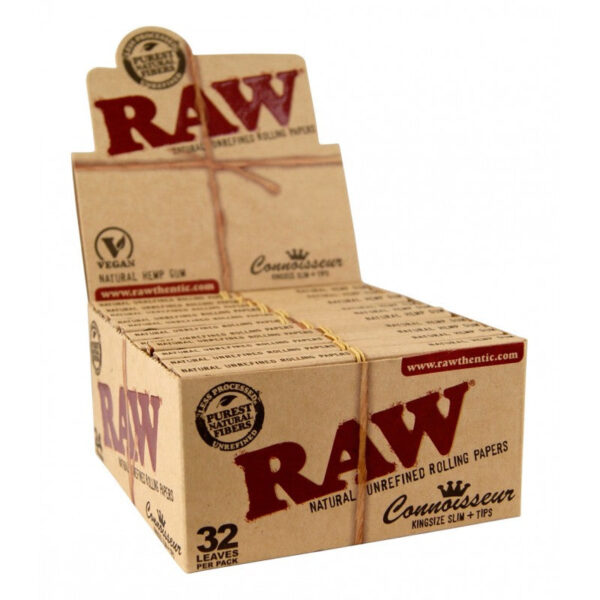 RAW CONNOISSEUR KS SLIM ROLLING PAPERS + FILTER