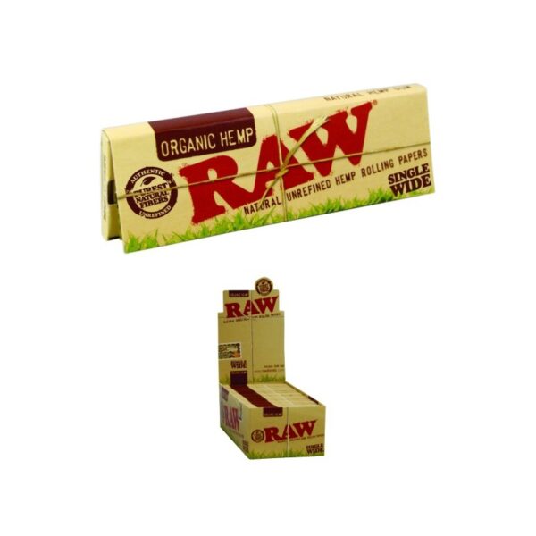 RAW ORGANIC SINGLE WIDE HEMP ROLLING PAPERS