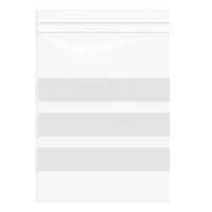 Amsterdam | Zipper Bags 80mm x 120mm 70µ (MU) Clear with 3 x writable labels