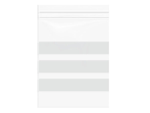 Amsterdam | Zipper Bags 80mm x 120mm 70µ (MU) Clear with 3 x writable labels