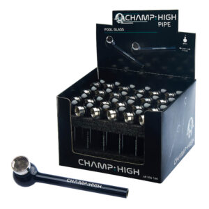 Champ High Pool Glass Black Pipes